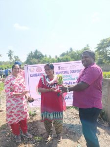 Palm seed planting with Kumbakonam corporation health officials