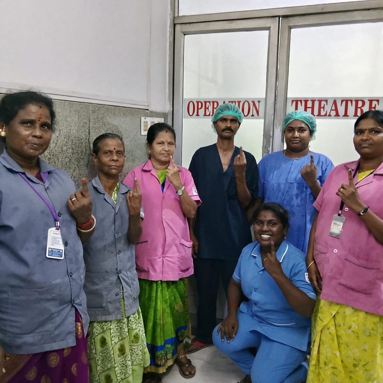100 Percent Voting at ST Hospital, Kumbakonam